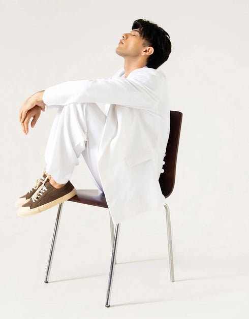 OVERSIZED TAILORED PANAMA BLAZER